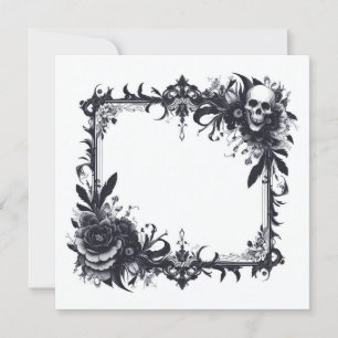 Carte Vierge Personnalisée - Modèle Noir et Blanc