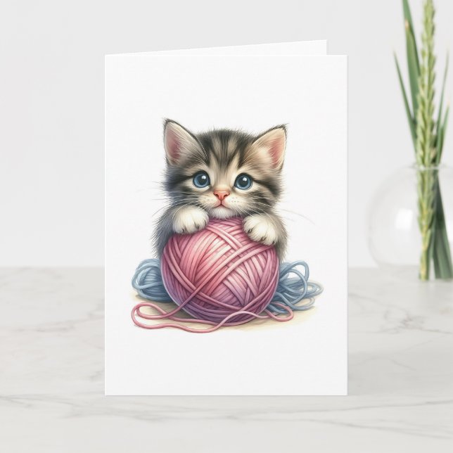 Carte vierge pour toute occasion avec un mignon ch (Devant)