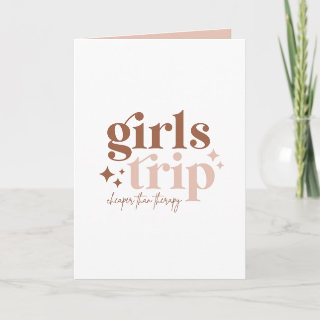 Carte vierge pour voyage entre filles moins cher q (Devant)