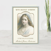 Vierge religieuse Marie Sympathie Père Condolence
