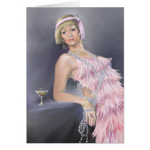 Carte vierge Springtime Flapper