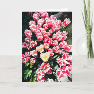 Carte vierge Tulipes de printemps