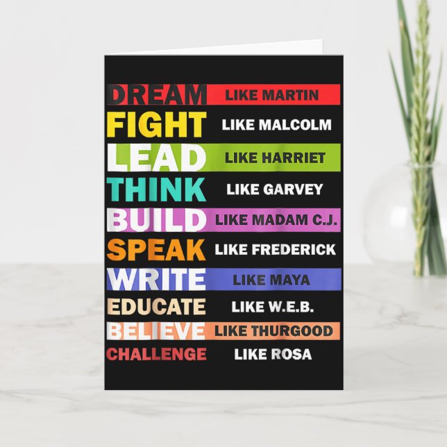 Carte Vies de Noirs Dirigeants Noirs Mois de l'Histoire  (Devant)