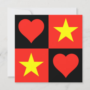 Carte Vietnam Drapeau Coeur mignon Patriotique Vietnamie