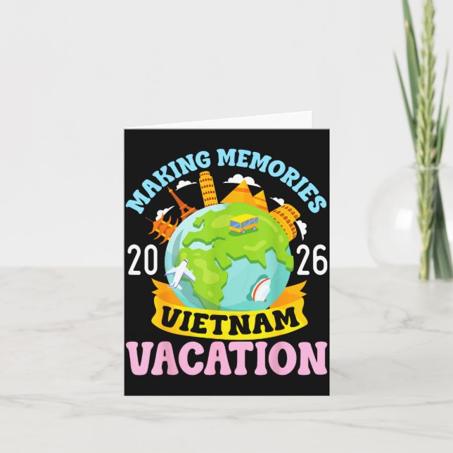 Carte Vietnam Vacation 2026 Travel Making Memories Famil (Devant)