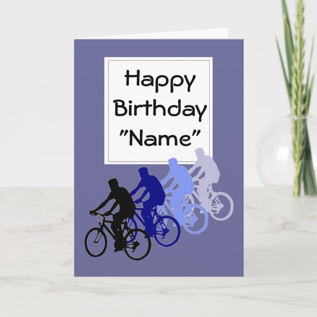 Carte Vieux Âge, Anniversaire, Vélo, Cycle, Sport (Devant)