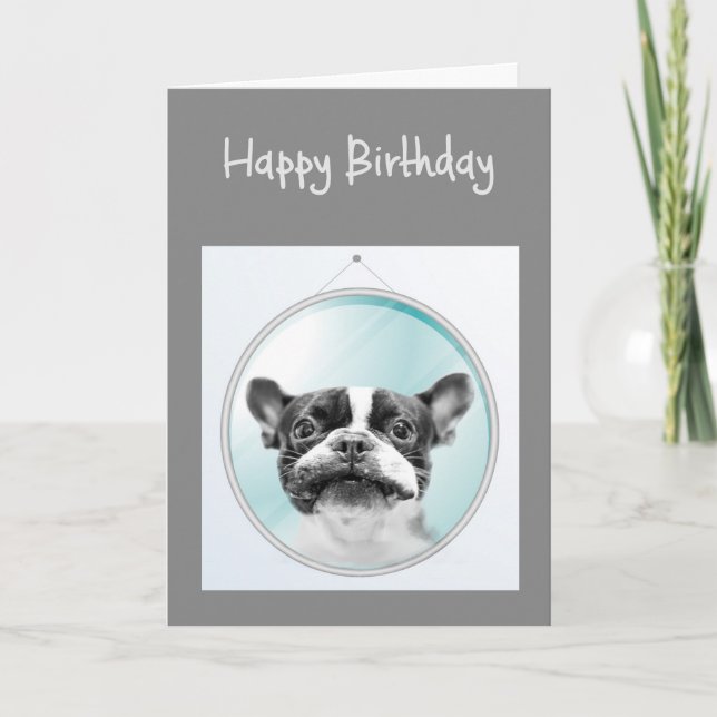 Carte Vieux Anniversaire Amusant Français Chien Chien Ch (Devant)