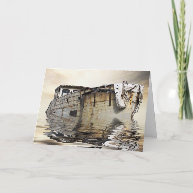 Carte Vieux bateau cool (Devant)