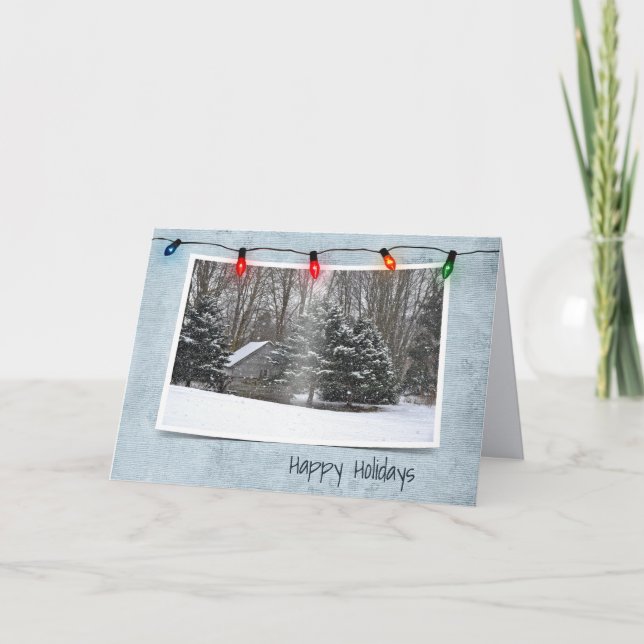 Carte Vieux Cabine à Winter Woods (Devant)