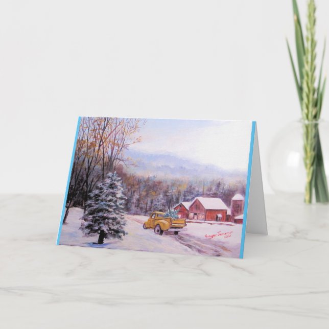 Carte Vieux camions de Noël (Devant)