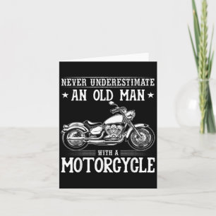 Carte Vieux Homme Avec Motocyclette Drôle Citations De V