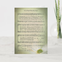 Vieux hymne feuille de musique avec fleur pour la 