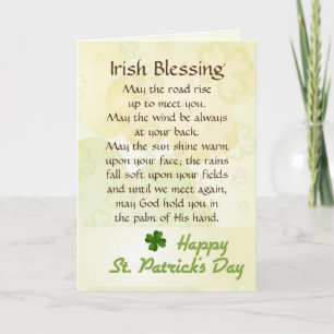 Carte Vieux-Irlandais Bénédiction Saint-Patrick sur mesu