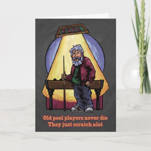 Carte Vieux joueurs de piscine (Devant)