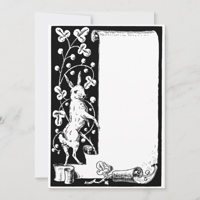 Carte Vieux lapin anglais et défilement (Devant)