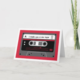 Carte Vieux Ruban Cassette Mixte Rouge et Noir Skool Sal