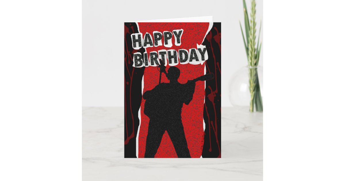 Carte Vieux Style Punk De Joyeux Anniversaire Zazzle Ch