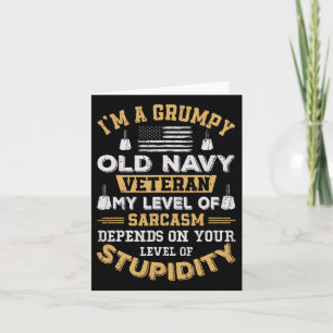 Carte Vieux vétéran grincheux Patriotique Funny Vetera m
