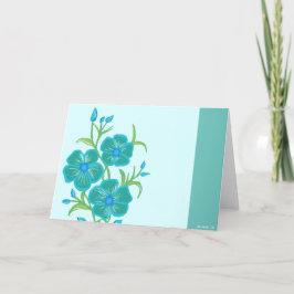Carte Vigne Fleur Bleue