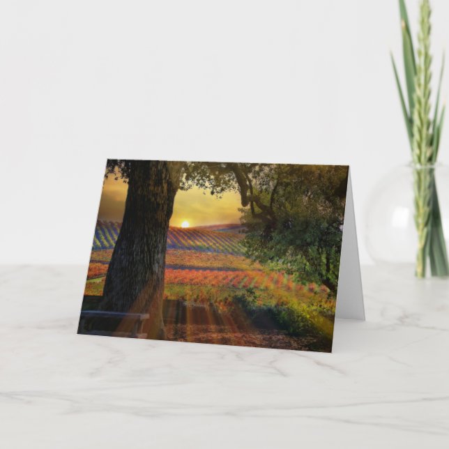 Carte Vignoble de belle automne Vigne vide (Devant)