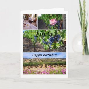 Carte Vignobles de la Californie de joyeux anniversaire