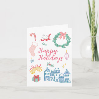 Carte Village de Noël Joyeux Noël