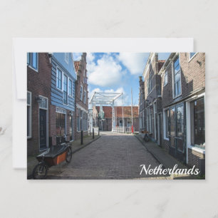 Carte Village néerlandais avec pont traditionnel en bois