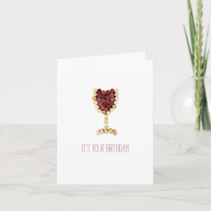Carte Vin d'anniversaire