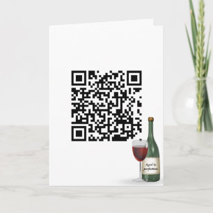 Carte Vin d'anniversaire de code QR