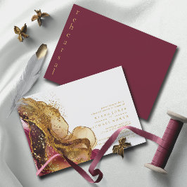Carte Vin de répétition Abstraite pour Mariage étincelan