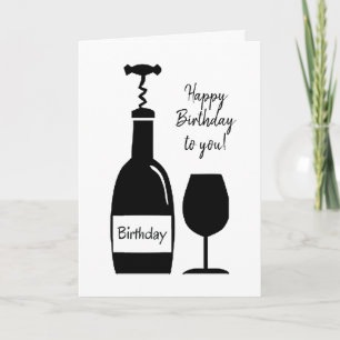 Carte Vin drôle Âge d'Humour d'anniversaire dire