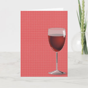 Carte vin rouge sur pois
