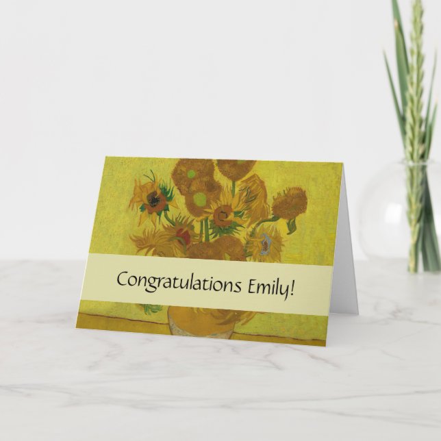 Carte Vincent Van Gogh 15 Peinture de tournesols (Devant)