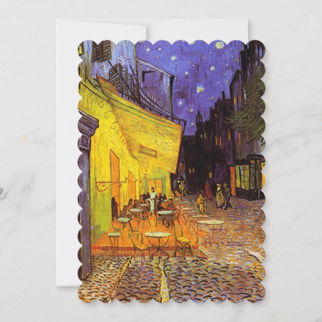 Carte Vincent Van Gogh Café Terrasse Au Night Fine Art (Devant)