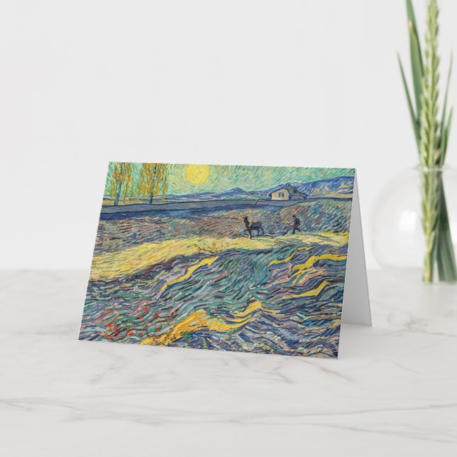 Carte Vincent van Gogh - Champ avec des agriculteurs lab (Devant)