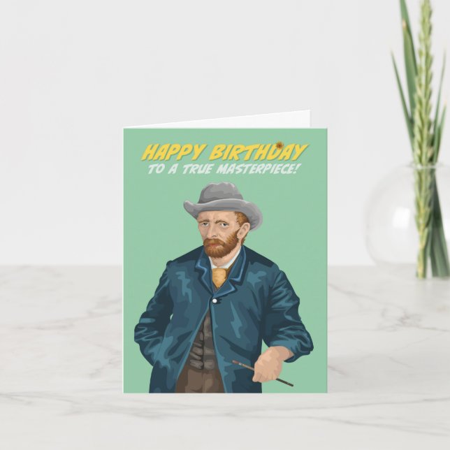 Carte Vincent Van Gogh Chef-d'oeuvre Anniversaire (Devant)