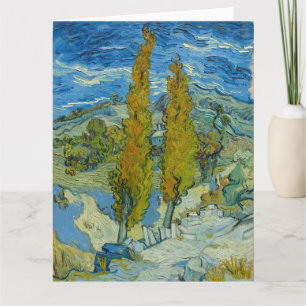 Carte Vincent Van Gogh, deux peupliers dans les Alpilles