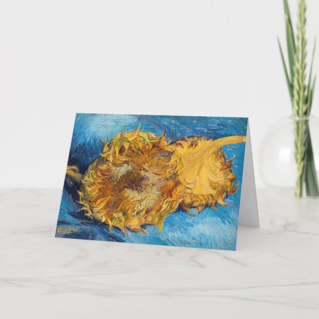 Carte Vincent van Gogh - Deux tournesols coupés (Devant)