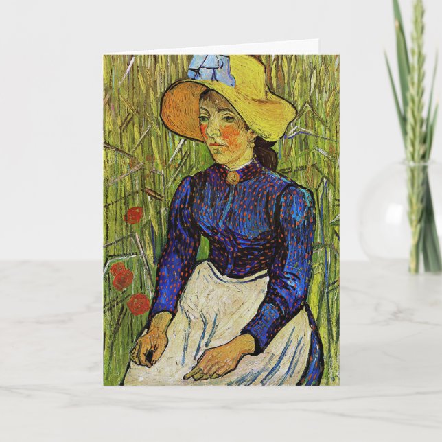 Carte Vincent van Gogh - Fille paysanne en Casquette de  (Devant)
