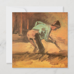 Carte Vincent van Gogh - Homme se baissant avec un bâton
