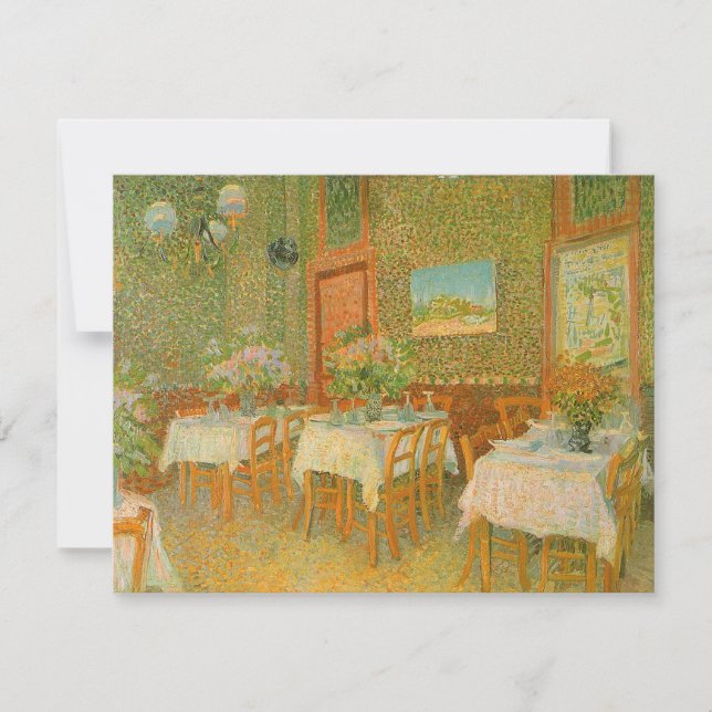 Carte Vincent van Gogh - Intérieur d'un restaurant (Devant)