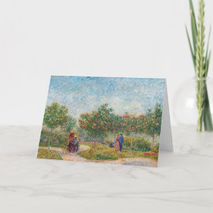 Carte Vincent van Gogh - Jardin à Montmartre avec amoure