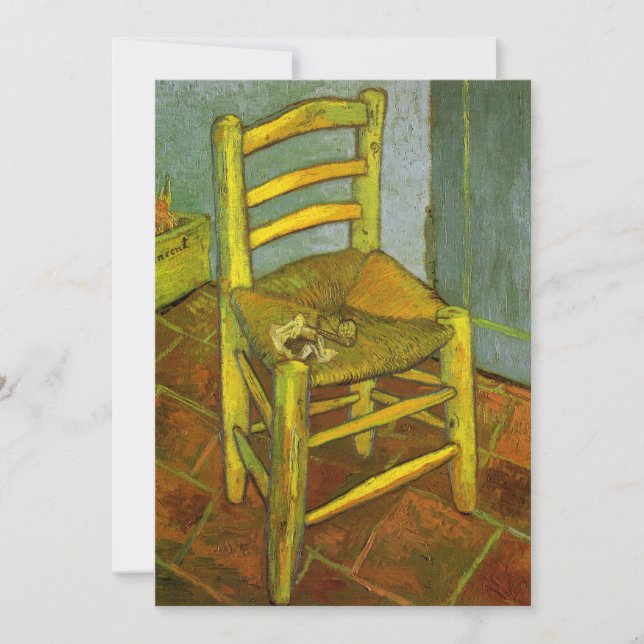 Carte Vincent van Gogh - La chaise de Vincent avec son t (Devant)