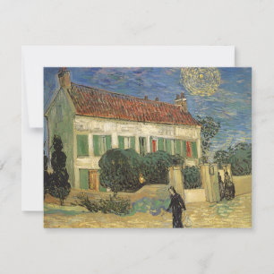 Carte Vincent van Gogh - La Maison blanche la nuit