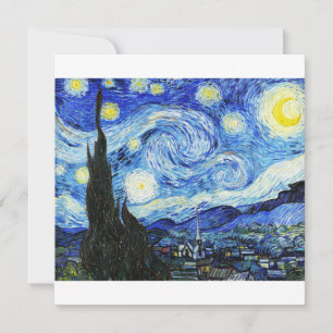 Carte Vincent Van Gogh, La Nuit étoilée peinture