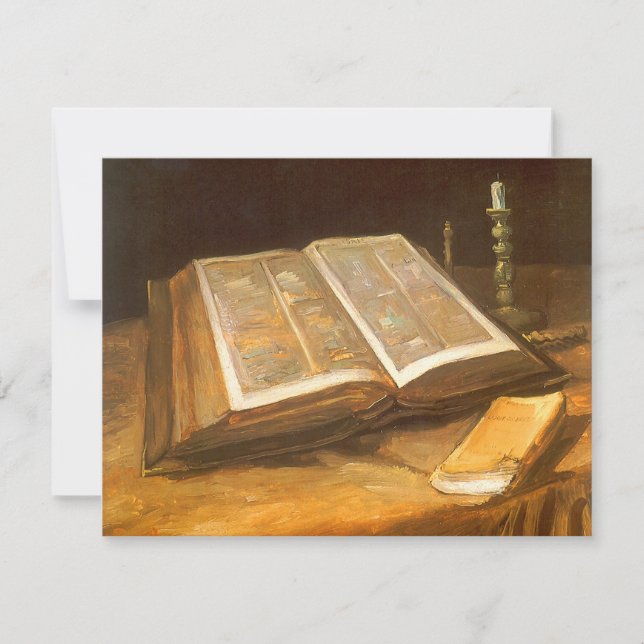 Carte Vincent van Gogh - La vie morte avec la Bible (Devant)
