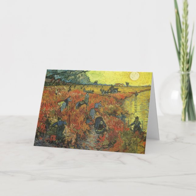 Carte Vincent van Gogh - Le vignoble rouge (Devant)