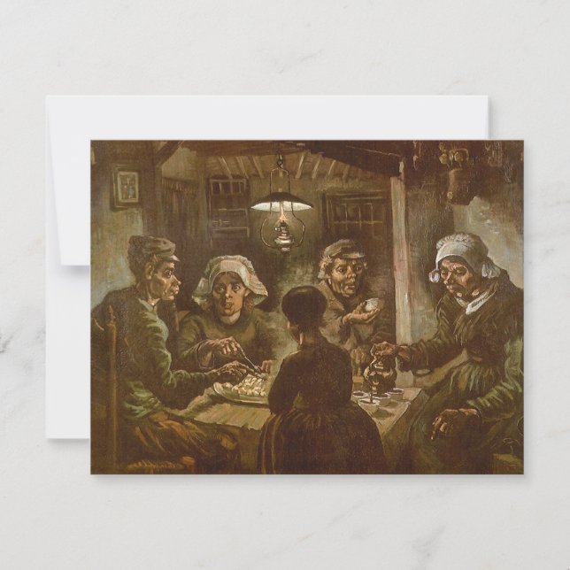 Carte Vincent van Gogh - Les mangeurs de pommes de terre (Devant)