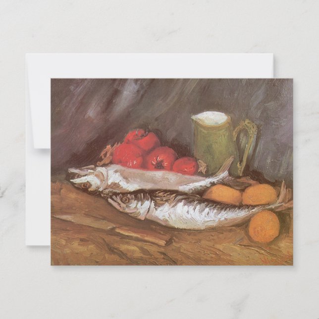 Carte Vincent van Gogh - Maquereaux, citrons et tomates (Devant)