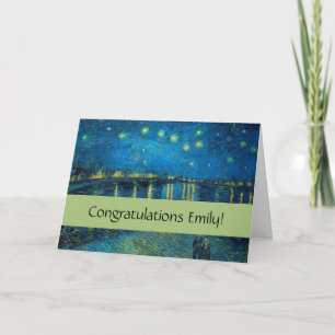 Carte Vincent Van Gogh Nuit étoilée sur le Rhône